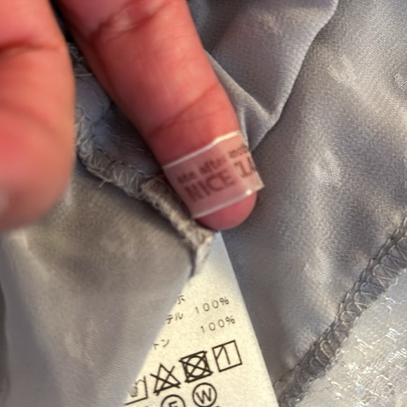 Boho Gray Sheer Lace Romantic V-Neck Top Size Small - Picture 6 of 7